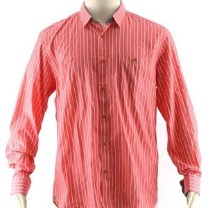 TED BAKER Shirt Long Sleeve Pink Stripe NIPANI  L